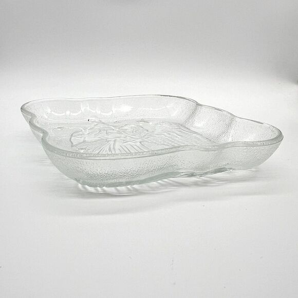 MIKASA Christmas Candy Nut Trinket Dish Clear Glass 7” Trumpeting Angel w/Stars - Picture 6 of 7